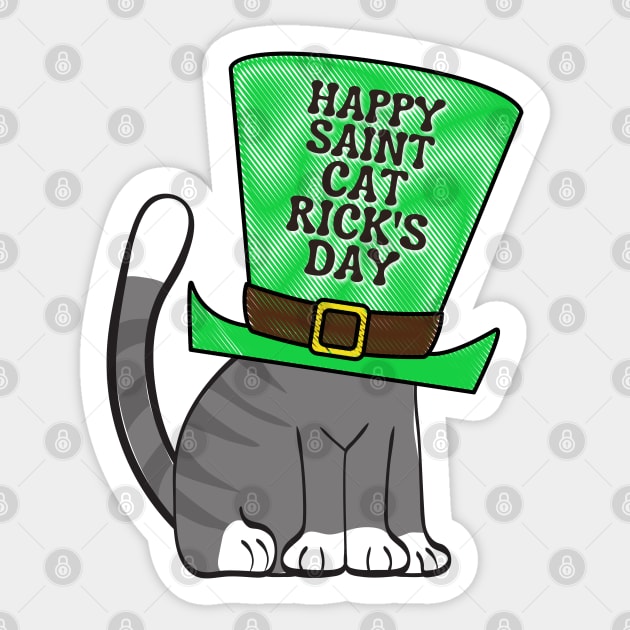 St. patrick's Day for Cat Lovers Sticker by Mey Designs